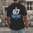 Blue Camo Baseball 67 Six Seven Camo Ice Cream Drip Boy Teen Men's Back Print T-Shirt Blue Camo Baseball 67 Six Seven Camo Ice Cream Drip Boy Teen Men's Back Print T-Shirt