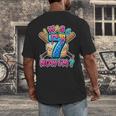 Blue Checkered I Was 6 Now I'm 7 Birthday Cake Baseball Drip Men's Back Print T-Shirt Blue Checkered I Was 6 Now I'm 7 Birthday Cake Baseball Drip Men's Back Print T-Shirt