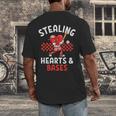 Boys Baseball Valentines Day Stealing Hearts Valentine Kids Men's Back Print T-Shirt Boys Baseball Valentines Day Stealing Hearts Valentine Kids Men's Back Print T-Shirt