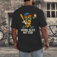 Boys Pizza Theme Baseball Home Hitter Men's Back Print T-Shirt Boys Pizza Theme Baseball Home Hitter Men's Back Print T-Shirt