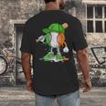 Boys St Patricks Day Irish Flag Kids Baseball Ice Cream Drip Men's Back Print T-Shirt