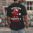 Boys Valentines Baseball Drip Icecream Stealing Hearts Kids Men's Back Print T-Shirt Boys Valentines Baseball Drip Icecream Stealing Hearts Kids Men's Back Print T-Shirt