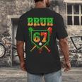 Bruh 67 Baseball Christmas Gingerbread Drip Number 67 Player Men's Back Print T-Shirt Bruh 67 Baseball Christmas Gingerbread Drip Number 67 Player Men's Back Print T-Shirt