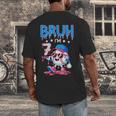 Bruh I'm 7 Baseball Ice Cream Drip It's My 7th Birthday Men's Back Print T-Shirt Bruh I'm 7 Baseball Ice Cream Drip It's My 7th Birthday Men's Back Print T-Shirt