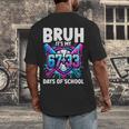 Bruh It's My 67 33 Days Of School Baseball 100 Days Smarter Men's Back Print T-Shirt