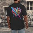 Camo Baseball Heart Drip Valentine Baseball Icecream Boys Men's Back Print T-Shirt Camo Baseball Heart Drip Valentine Baseball Icecream Boys Men's Back Print T-Shirt