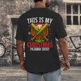 My Christmas Baseball Pajama Helmet Santa Xmas Men Boys Men's Back Print T-Shirt