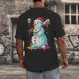 Christmas Baseball Snowman Drip For Boys Men Girls Women Men's Back Print T-Shirt Christmas Baseball Snowman Drip For Boys Men Girls Women Men's Back Print T-Shirt