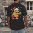 Christmas Gingerbread Man Baseball Player Catcher Men's Back Print T-Shirt