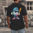 Cool Ice Cream Drip Baseball Drip For Boys Sports Kids Men's Back Print T-Shirt