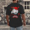 Cute Dripping Baseball Lover Valentines Day Boys Kids Men's Back Print T-Shirt Cute Dripping Baseball Lover Valentines Day Boys Kids Men's Back Print T-Shirt