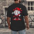 Cute Game Day Baseball Ice Cream Drip Valentine Love XOXO Men's Back Print T-Shirt