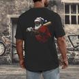 Dominican Republic Santa Christmas Baseball Beisbol Men's Back Print T-Shirt Dominican Republic Santa Christmas Baseball Beisbol Men's Back Print T-Shirt
