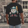Donut Baseball Hat Ball Bat Cute Sport Toddler Boys Kids Men Men's Back Print T-Shirt