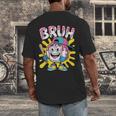 Drip Baseball Boy Youth Kid Ice Cream Dripping Baseball Bruh Men's Back Print T-Shirt