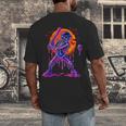 Drip Skeleton Batting Baseball Halloween Men's Back Print T-Shirt