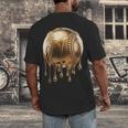 Dripping Gold Drip Baseball Game Day Player Coach Baller Men's Back Print T-Shirt