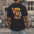 Drippy Pizza Baseball Slice Cartoon Sports Food Men's Back Print T-Shirt