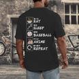 Eat Sleep Baseball Anime Repeat Japanese Otaku Men's Back Print T-Shirt Eat Sleep Baseball Anime Repeat Japanese Otaku Men's Back Print T-Shirt