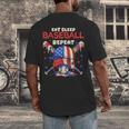 Eat Sleep Baseball Repeat Ice Cream Drip Crossed Bats Men's Back Print T-Shirt Eat Sleep Baseball Repeat Ice Cream Drip Crossed Bats Men's Back Print T-Shirt