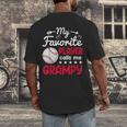 My Favorite Player Calls Me Grampy Baseball Grampy Men's Back Print T-Shirt My Favorite Player Calls Me Grampy Baseball Grampy Men's Back Print T-Shirt