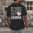My Favorite Player Calls Me Granna Baseball Leopard Men's Back Print T-Shirt My Favorite Player Calls Me Granna Baseball Leopard Men's Back Print T-Shirt
