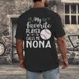 My Favorite Player Calls Me Nona Baseball Player Men's Back Print T-Shirt My Favorite Player Calls Me Nona Baseball Player Men's Back Print T-Shirt