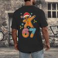 Gingerbread Six Seven 67 Ice Cream Drip Baseball Men's Back Print T-Shirt Gingerbread Six Seven 67 Ice Cream Drip Baseball Men's Back Print T-Shirt