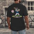 Goat Baseball Player With Bat And Ball Drip Animal Sports Men's Back Print T-Shirt Goat Baseball Player With Bat And Ball Drip Animal Sports Men's Back Print T-Shirt