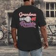 Grandparent Grandma Of The 1 Rookie Baseball Men's Back Print T-Shirt Grandparent Grandma Of The 1 Rookie Baseball Men's Back Print T-Shirt