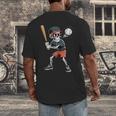 Halloween Skeleton Playing Baseball 67 Six Seven Meme Men's Back Print T-Shirt Halloween Skeleton Playing Baseball 67 Six Seven Meme Men's Back Print T-Shirt