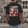 Happy 100 Days Of School Baseball Football PE Teacher Men's Back Print T-Shirt Happy 100 Days Of School Baseball Football PE Teacher Men's Back Print T-Shirt