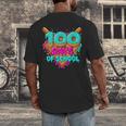 Happy 100 Days Of School Costume Baseball Drip Ice Cream Men's Back Print T-Shirt Happy 100 Days Of School Costume Baseball Drip Ice Cream Men's Back Print T-Shirt