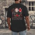 Happy 101 Days Of School Baseball Sports 100th Day Men's Back Print T-Shirt Happy 101 Days Of School Baseball Sports 100th Day Men's Back Print T-Shirt