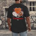 Happy Valentine’s Basketball Football Valentine Baseball Men's Back Print T-Shirt Happy Valentine’s Basketball Football Valentine Baseball Men's Back Print T-Shirt