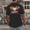 Happy Valentine’s Day Basketball Football Baseball Hearts Men's Back Print T-Shirt
