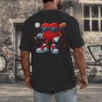 Heart Love Baseball Valentine Outfit Men Boy Men's Back Print T-Shirt Heart Love Baseball Valentine Outfit Men Boy Men's Back Print T-Shirt