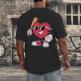 Heart Play Baseball Valentine's Day Teens Boys Girls Kids Men's Back Print T-Shirt Heart Play Baseball Valentine's Day Teens Boys Girls Kids Men's Back Print T-Shirt