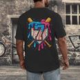 HUGvyn 7th Birthday Baseball Ice Cream Drip Number 7 Kid Boy Men's Back Print T-Shirt HUGvyn 7th Birthday Baseball Ice Cream Drip Number 7 Kid Boy Men's Back Print T-Shirt