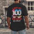 HUGvyn I Just Hit 100 Days Of School Baseball Ice Cream Boys Men's Back Print T-Shirt HUGvyn I Just Hit 100 Days Of School Baseball Ice Cream Boys Men's Back Print T-Shirt