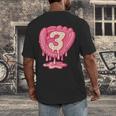 Ice Cream Baseball Glove 3rd Birthday Edition Men's Back Print T-Shirt