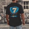 Ice Cream Baseball Glove 7th Birthday Edition Men's Back Print T-Shirt Ice Cream Baseball Glove 7th Birthday Edition Men's Back Print T-Shirt