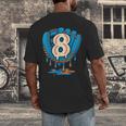 Ice Cream Baseball Glove 8th Birthday Edition Men's Back Print T-Shirt