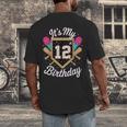 It's My 12th Birthday Baseball Fan Celebration Men's Back Print T-Shirt It's My 12th Birthday Baseball Fan Celebration Men's Back Print T-Shirt