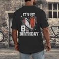 It's My 8th Birthday Baseball Football Heart 8 Year Old Men's Back Print T-Shirt