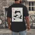 Japanese Grumpy Frog Baseball Player Baseball Men's Back Print T-Shirt Japanese Grumpy Frog Baseball Player Baseball Men's Back Print T-Shirt