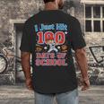 I Just Hit 100 Days Of School Baseball 100th Day Boys Kids Men's Back Print T-Shirt