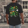 Leprechaun Playing Baseball Happy St Patricks Day Men Boys Men's Back Print T-Shirt Leprechaun Playing Baseball Happy St Patricks Day Men Boys Men's Back Print T-Shirt