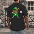 Leprechaun Playing Baseball St Patricks Day Sport Boys Men's Back Print T-Shirt