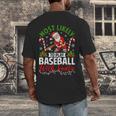 Most Likely To Play Baseball With Santa Christmas Pajamas Men's Back Print T-Shirt Most Likely To Play Baseball With Santa Christmas Pajamas Men's Back Print T-Shirt